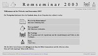 webseite romseminar 2003
